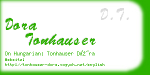 dora tonhauser business card